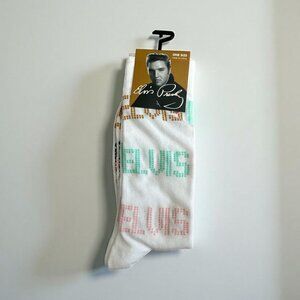 ELVIS Presley Women's Licensed Multicolor Logo Crew Socks NEW NWT